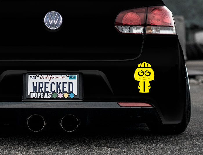 Adorable Queen Bumper Car Sticker