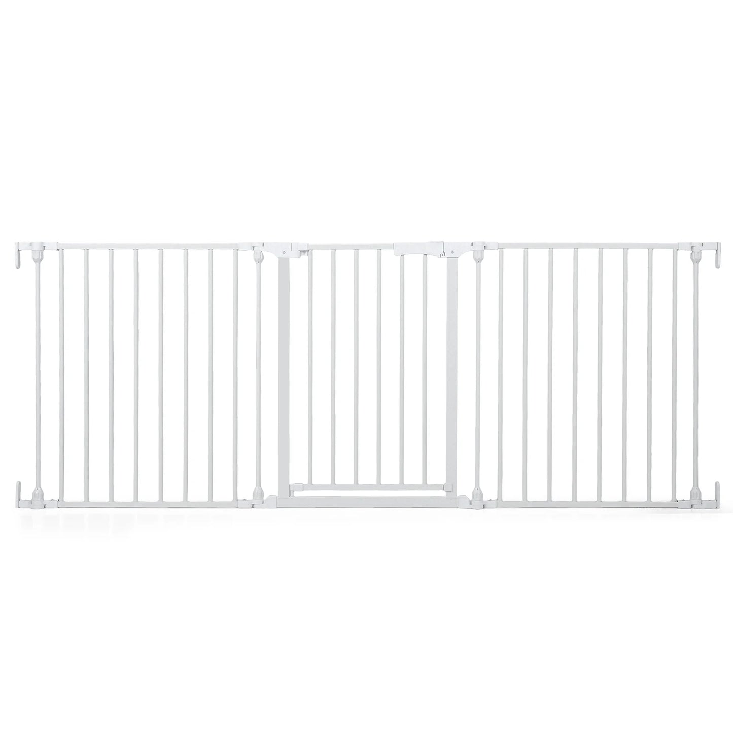 Baby Gate for Stairs Doorways 3-Panel Hardware-Mounted Safety Pet Gate-Black