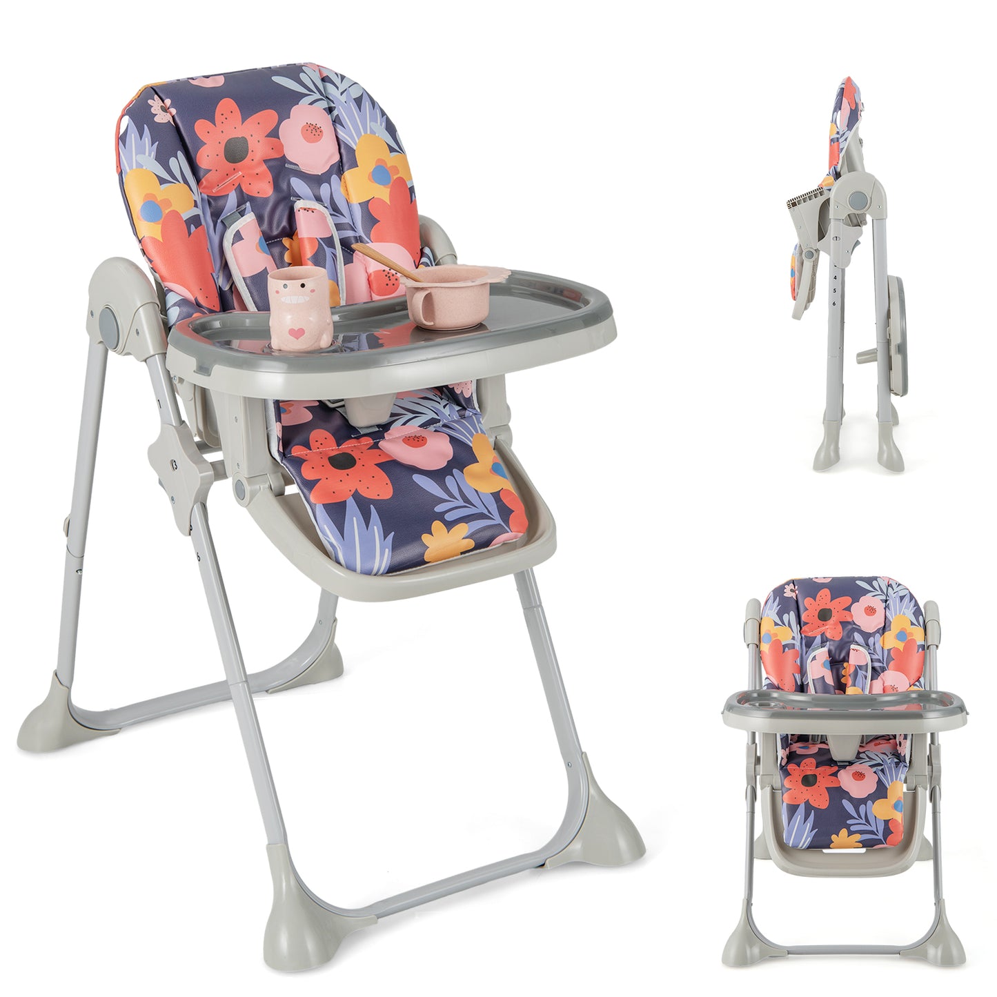 Folding High Chair-Beige