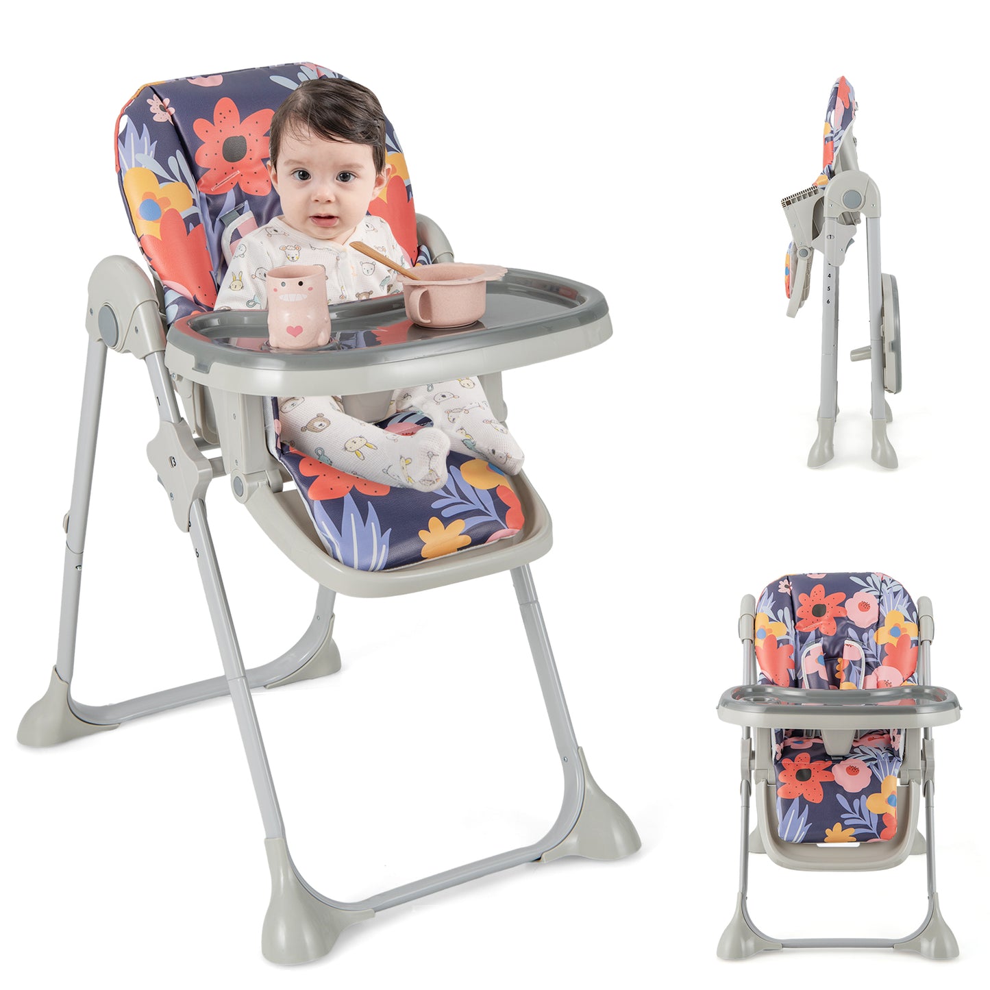 Folding High Chair-Beige