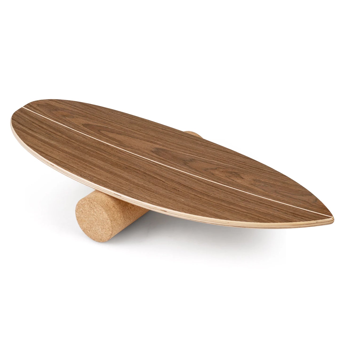 Balance Board Trainer for Adults Wooden Balancing Board with Cork Roller and Storage Rack to Exercise-Blue