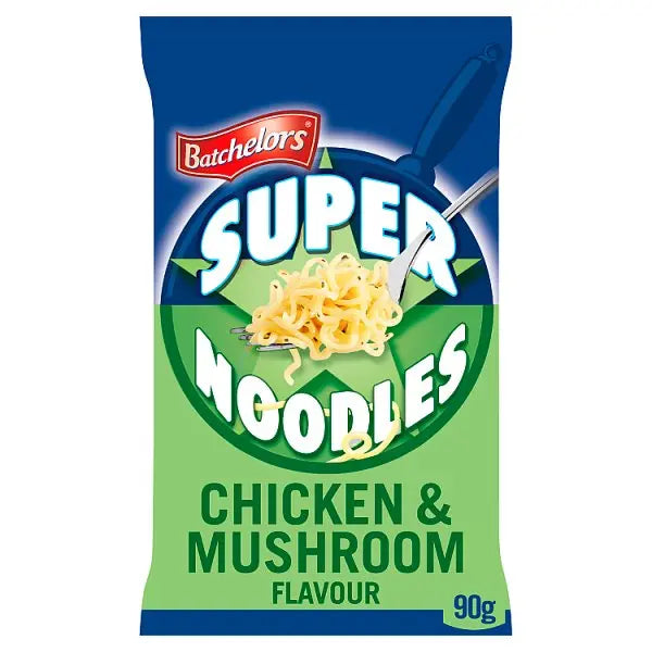 Batchelors Super Noodles Chicken & Mushroom Flavour Noodle Block 90g (Case of 8)