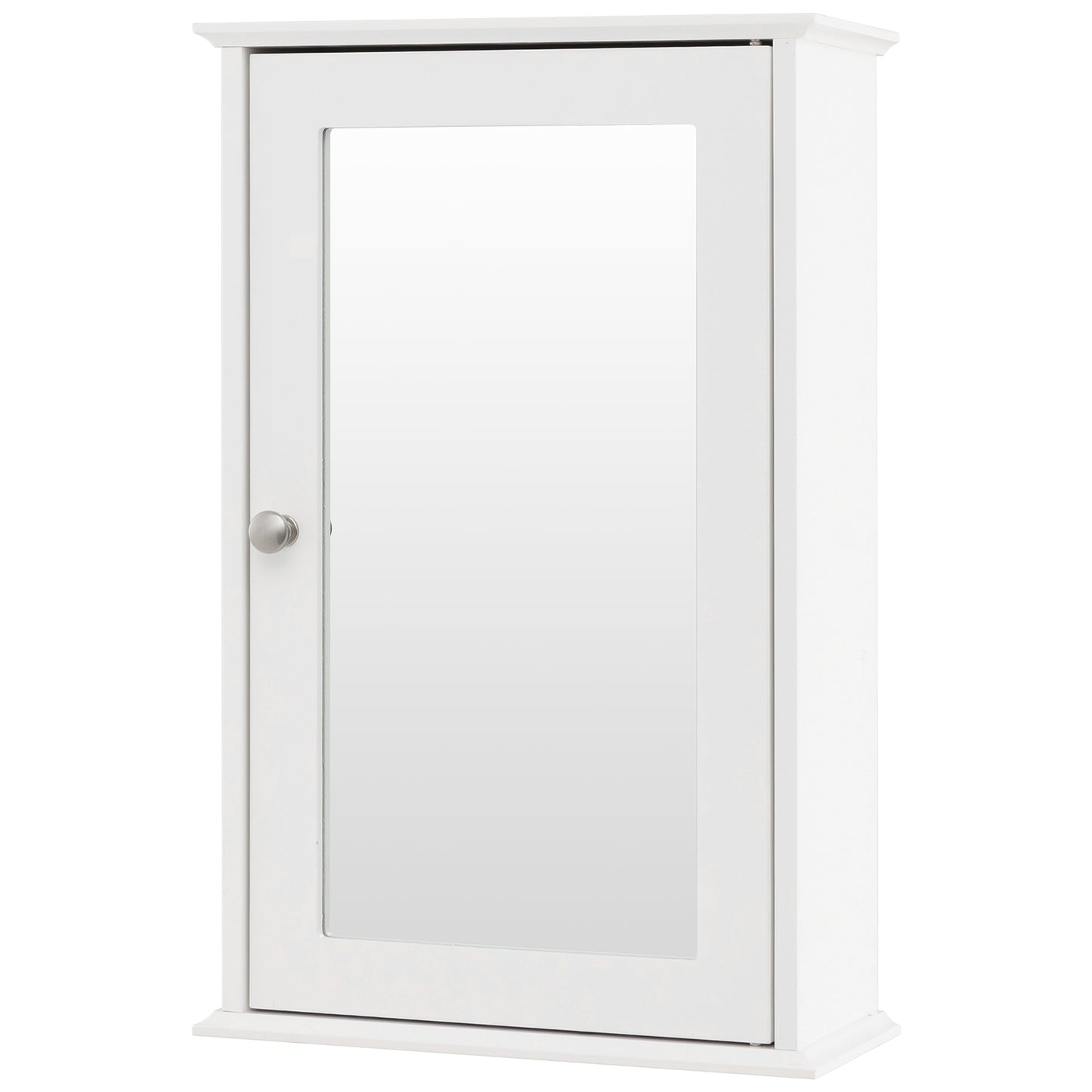Bathroom Medicine Cabinet with Mirror and Adjustable Shelf-Grey
