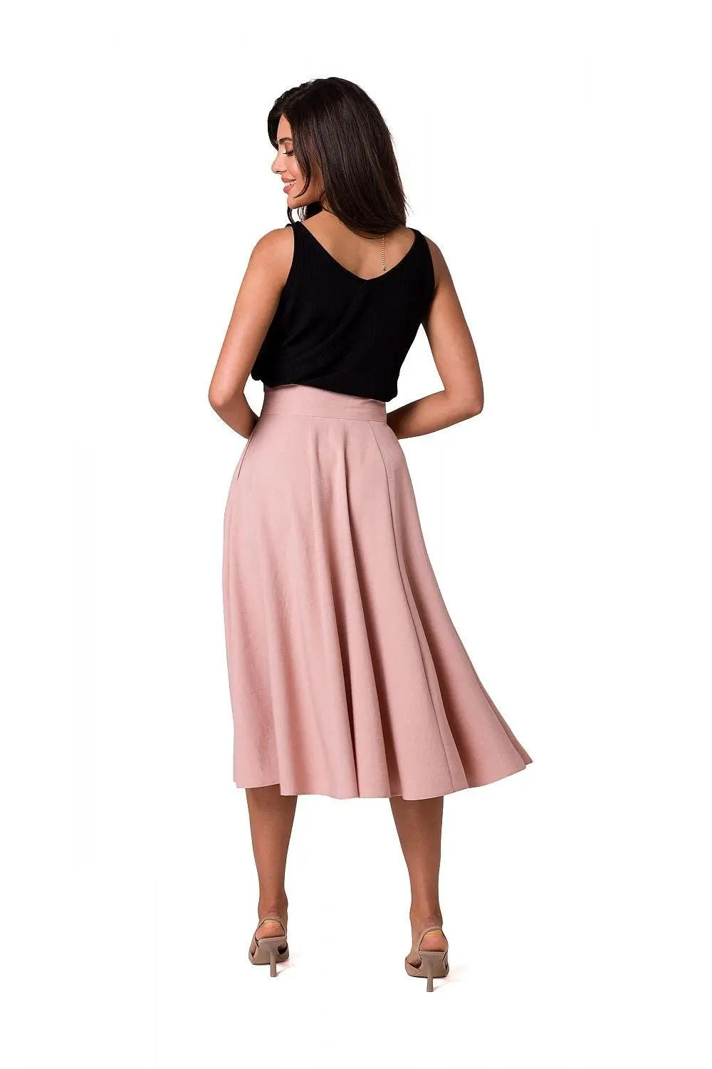 BeWear high waist and decorative buttons midi skirt