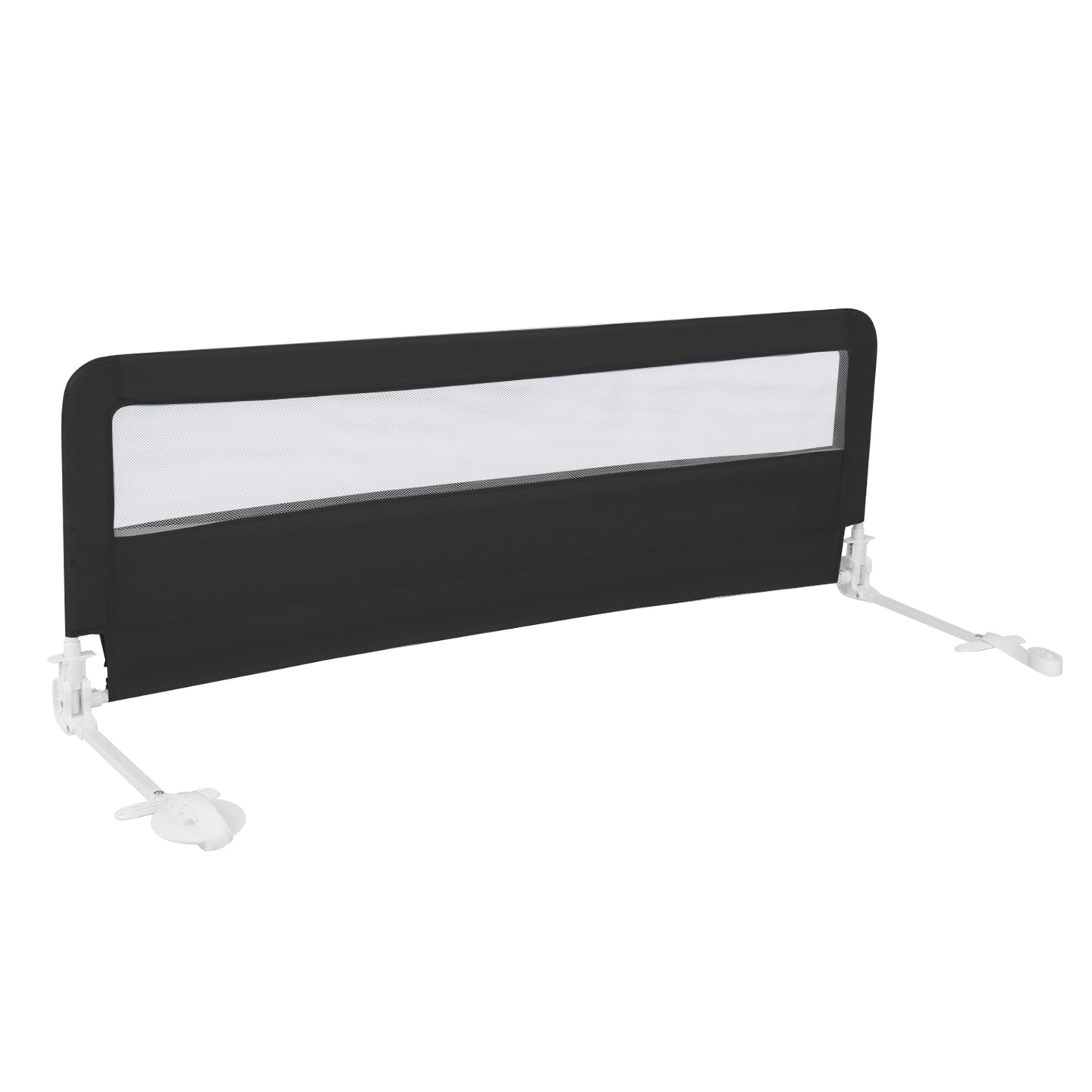 150CM Foldable Baby Bed Rail Guard with Washable Cover and Safety Strap-Beige