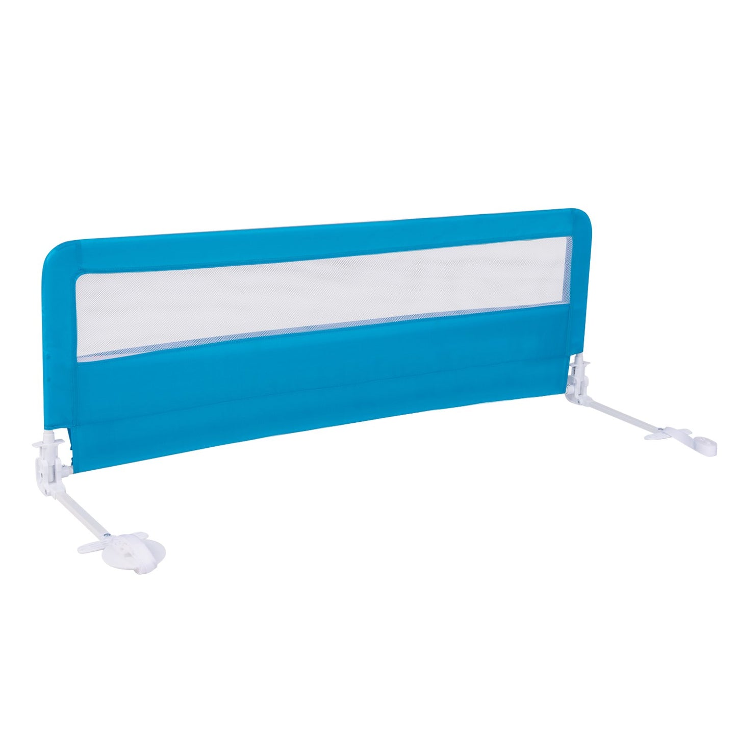 150CM Foldable Baby Bed Rail Guard with Washable Cover and Safety Strap-Beige