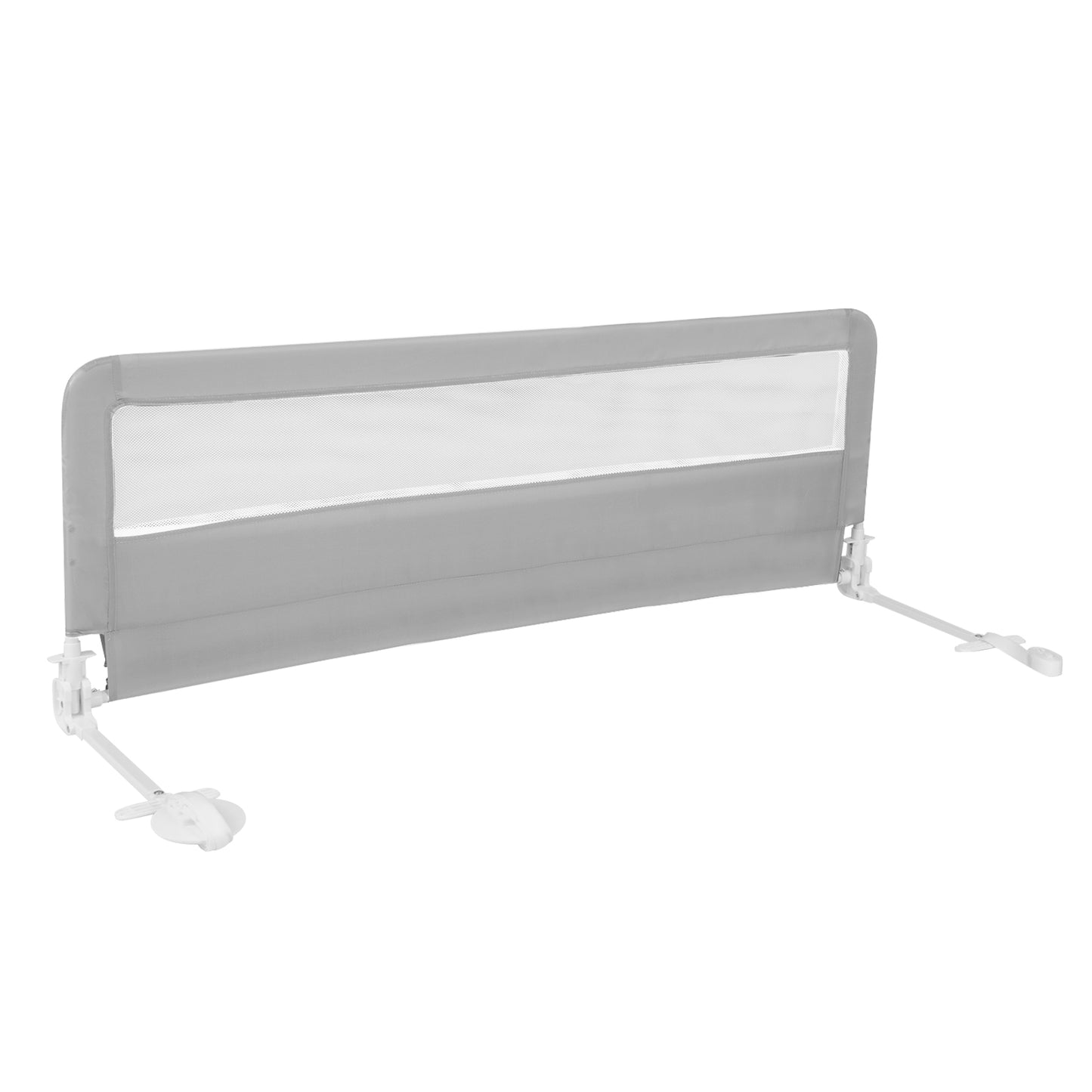 150CM Foldable Baby Bed Rail Guard with Washable Cover and Safety Strap-Beige