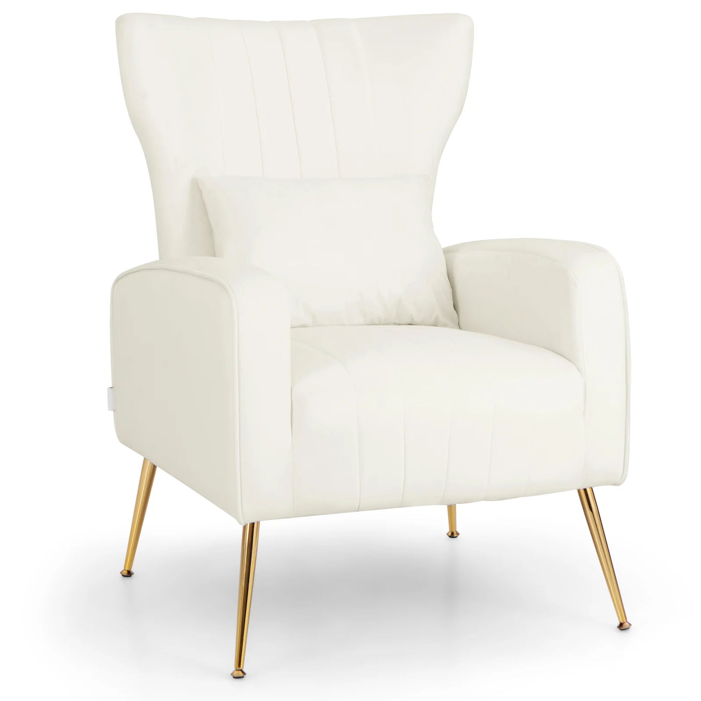 Bedroom Lounge Set with Velvet Accent Chair and Record Player Stand