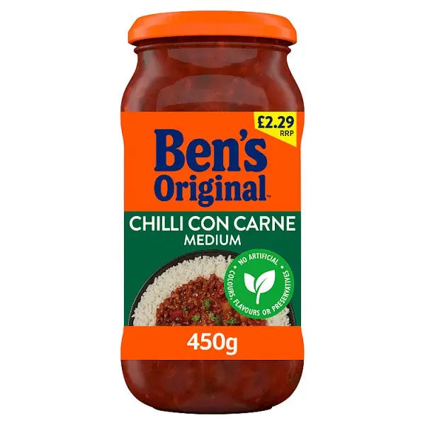 Bens Original Medium Chilli Con Carne Sauce 450g (Case of 6)