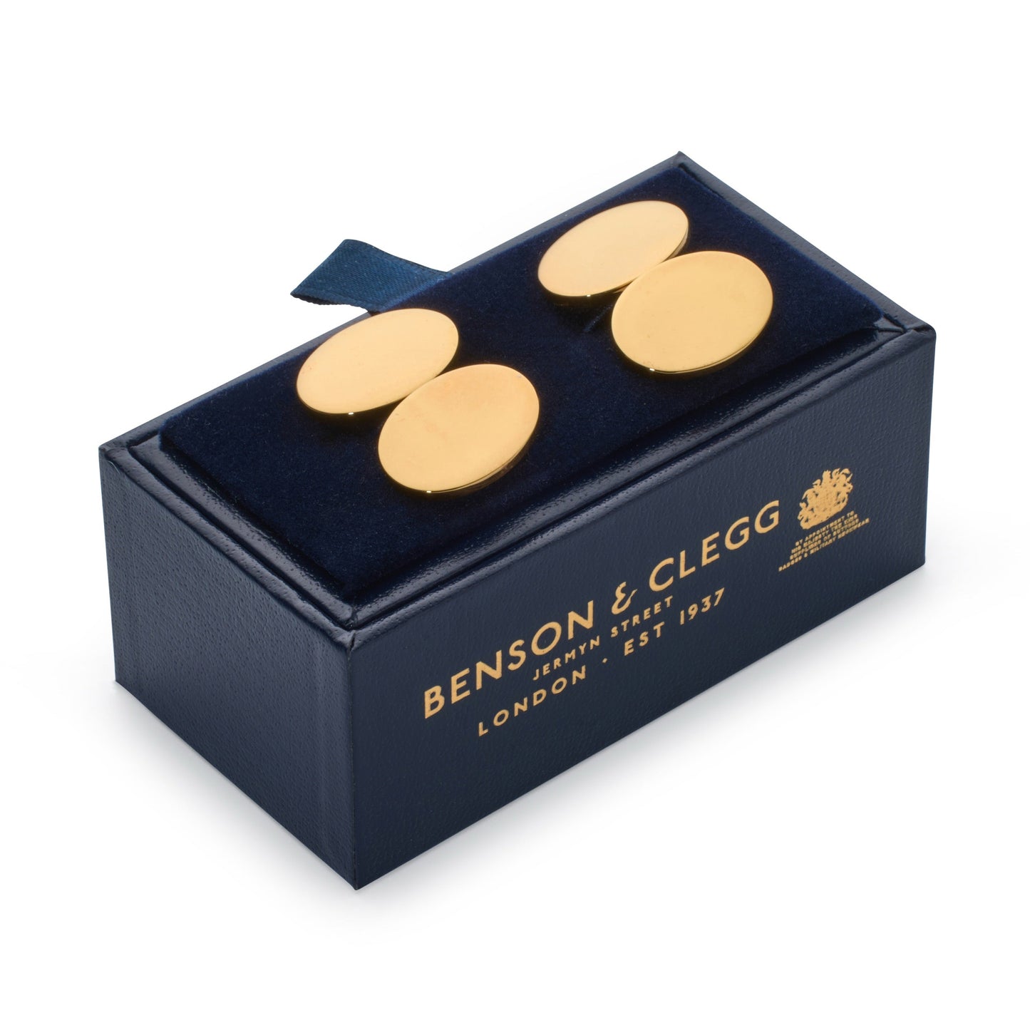 Sterling Silver British Hallmarked Chain Cufflinks With 22ct Gold