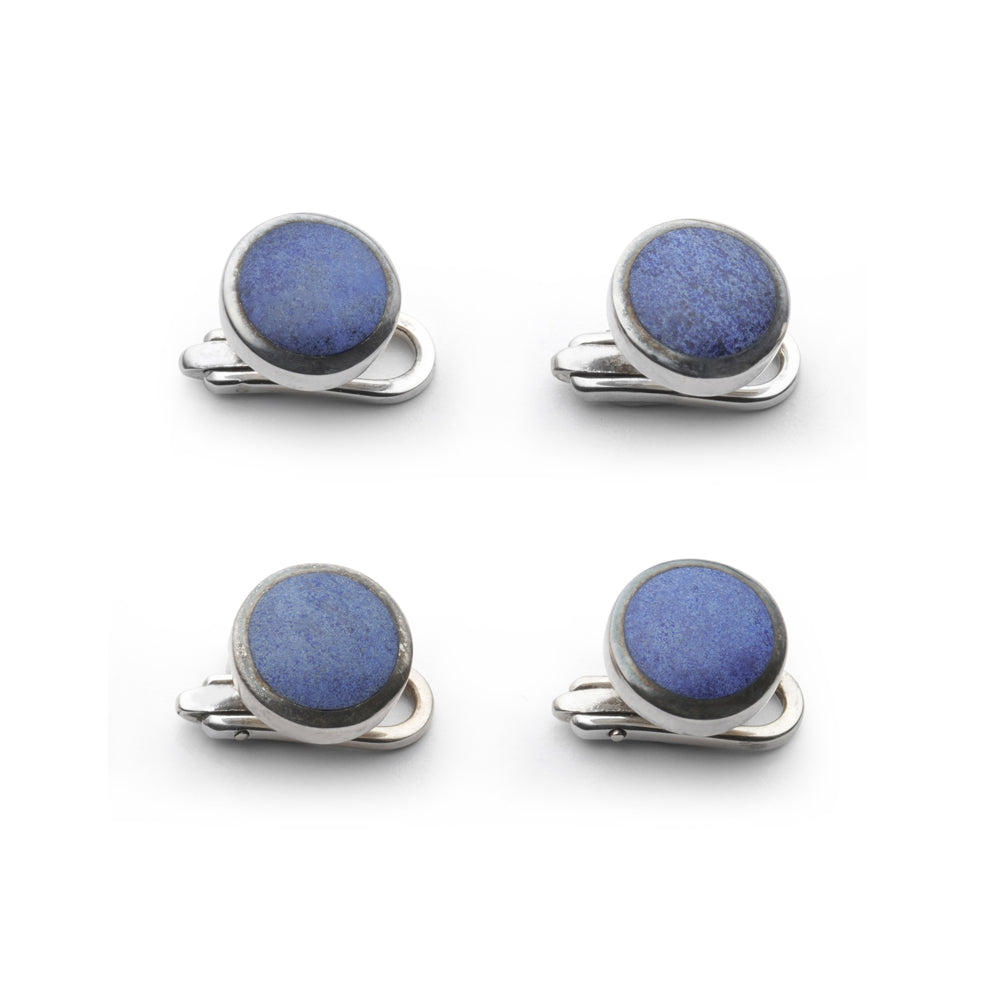 Sterling Silver Lapis Lazuli Dress Studs