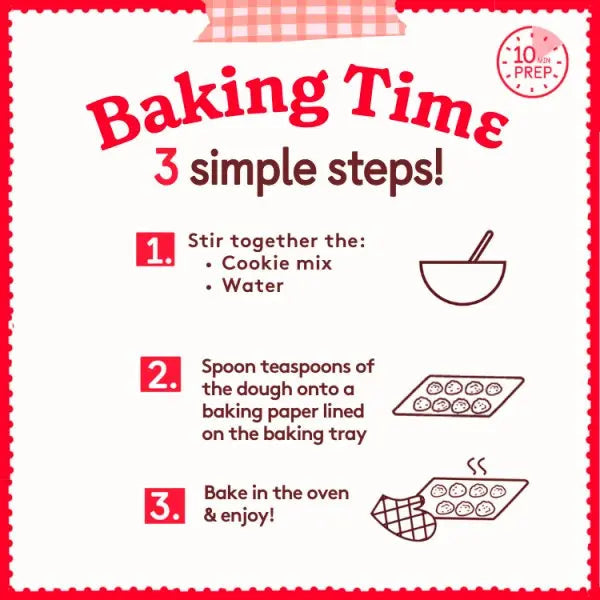 Betty Crocker Chocolate Chip Cookie Mix 200g (Case of 8)