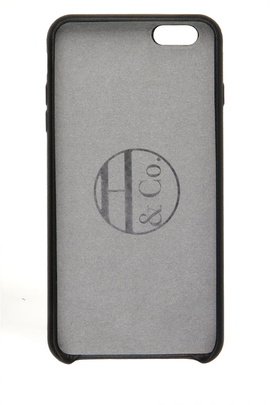 iPhone 6 Plus Case, Black Leather