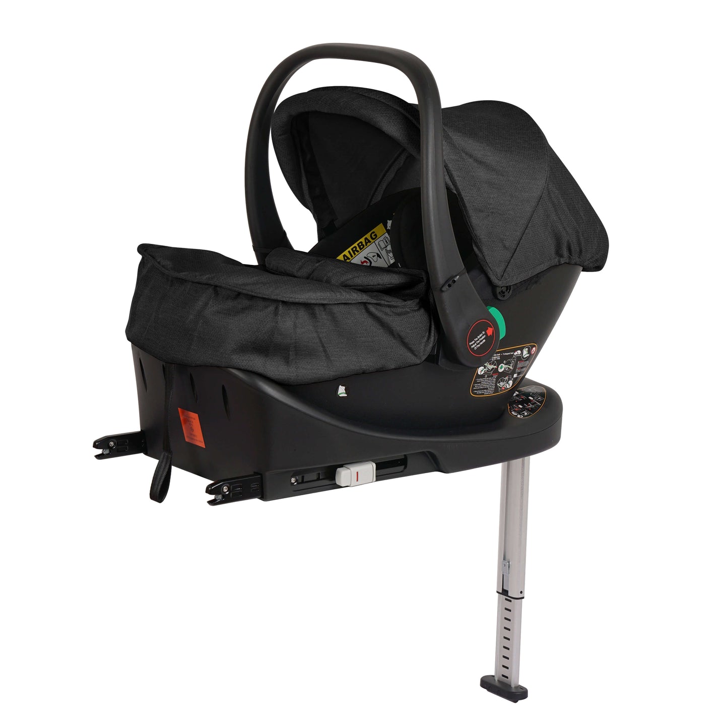 For Your Little One Cruise 3 In 1 Travel System With Car Seat And ISOFIX Base - Eclipse Black (Free Cupholder / Seat Liner Included!)