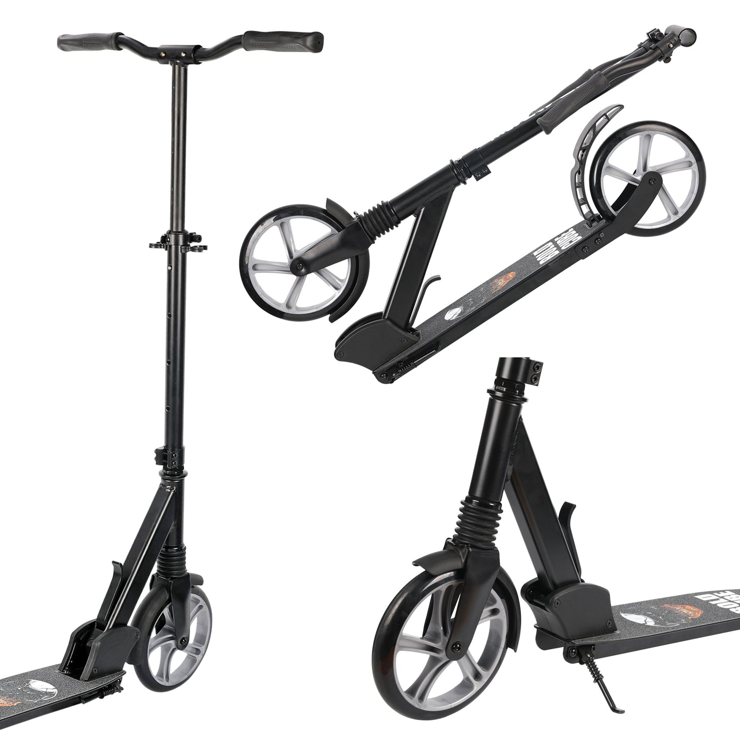 Black - Big 2 Wheel Scooter