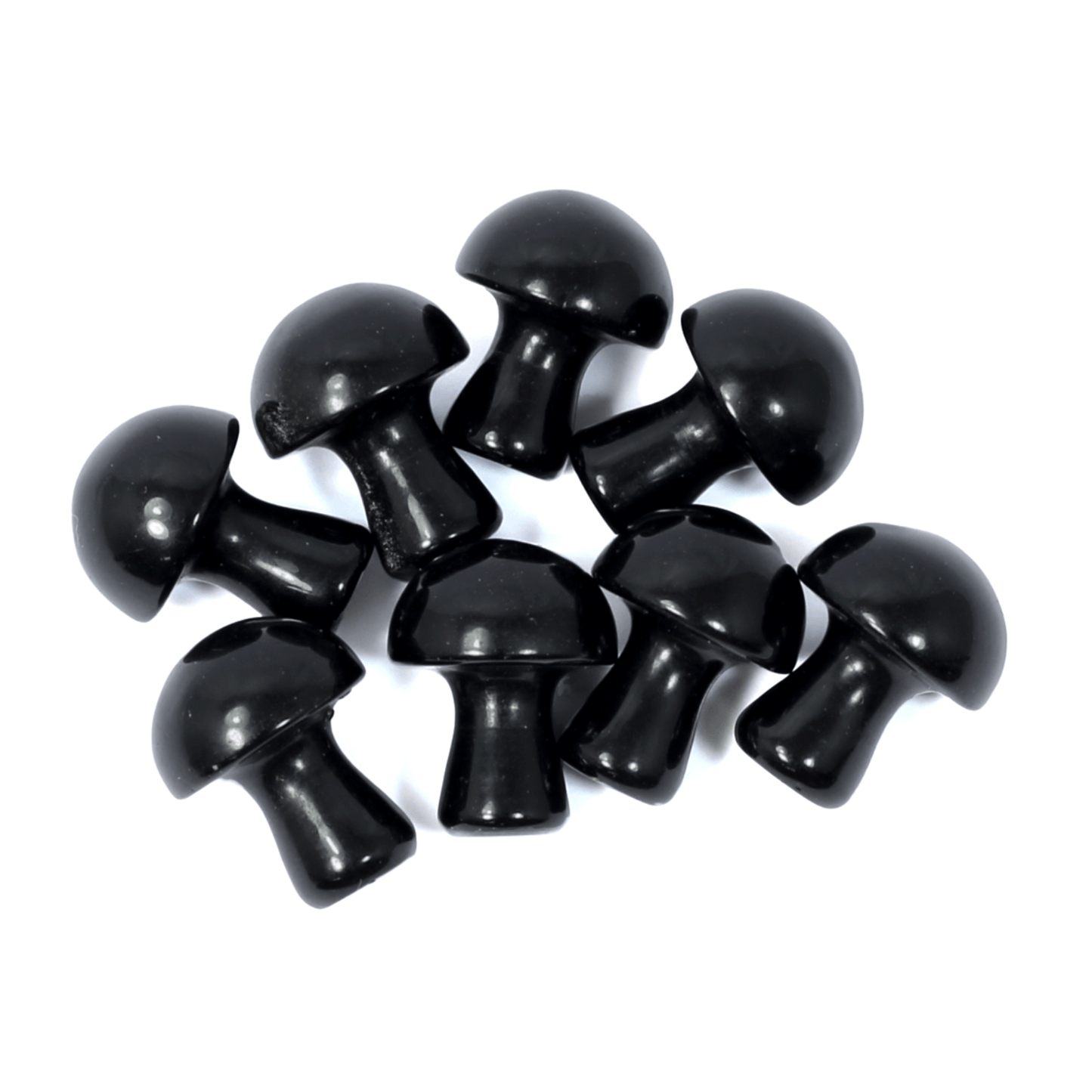 Healing Mini Mushroom Crystal - Black Obsidian
