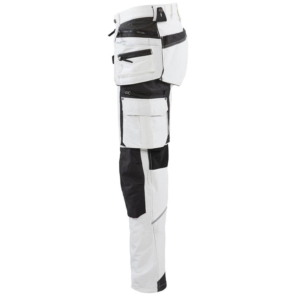 Blaklader 1079 4-Way Stretch Painters Work Trousers White/Dark Grey / 34" Waist, Regular Leg