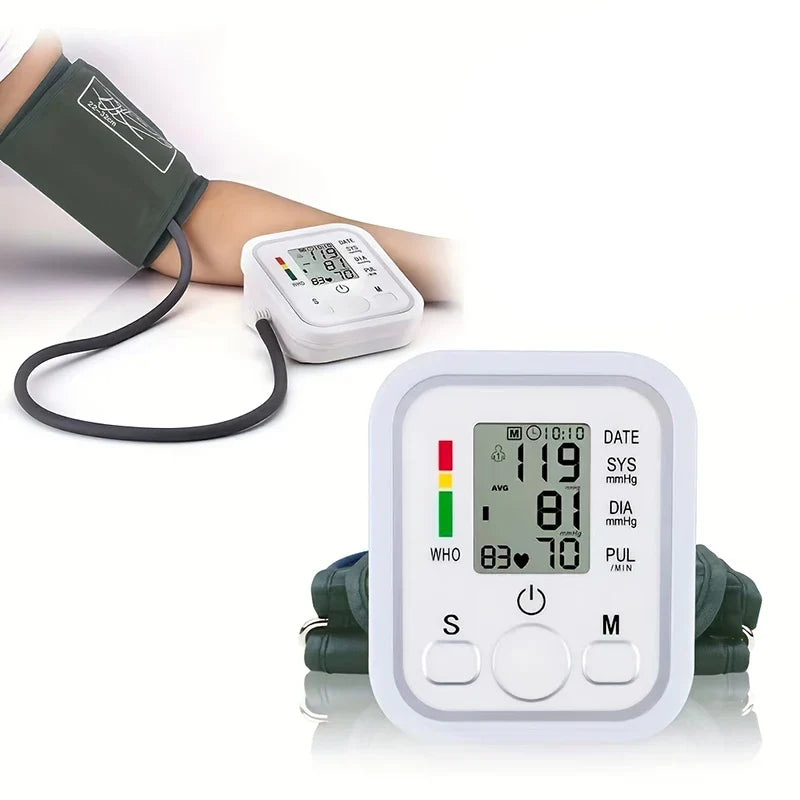 Blood Pressure Monitor - Accurate Electric Arm Digital Pulse Meter USB White