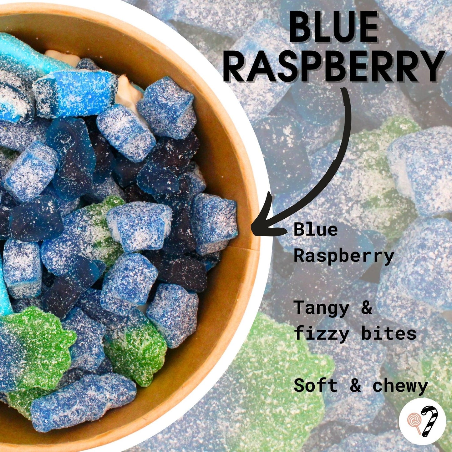Blue Raspberry Candy Salad Bowl 700g