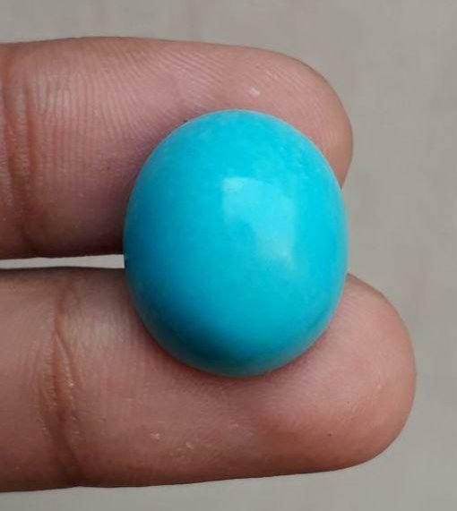 Natural Certified Turquoise blue Turquoise Feroza-21ct-20x17mm