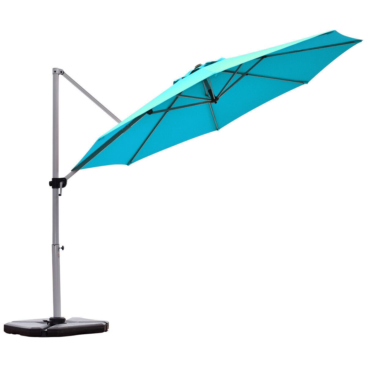 3.3m Patio Cantilever Umbrella with Tilting Adjustment and Cross base-Beige