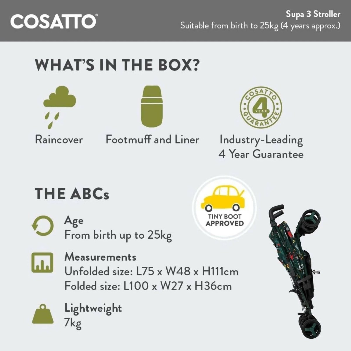Cosatto Supa 3 Stroller - Old MacDonald