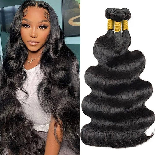 Pure Brazilian Unprocessed Body Wave Human Hair Extensions for Seamless Volume & Natural Texture