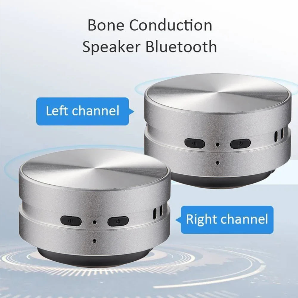 Bone Conduction Bluetooth Speaker - TWS Wireless Stereo Speaker with FM Radio, Portable & Hands-Free Sound System