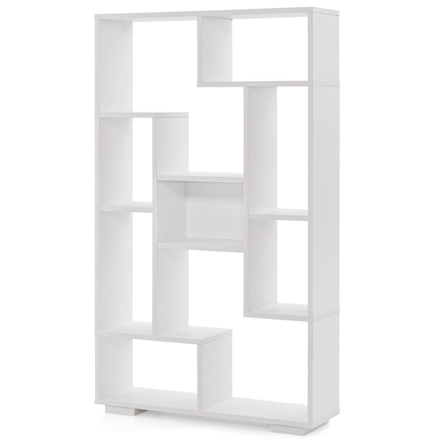 120cm Tall Bookshelf with Anti-tipping Kits for Home Office-White
