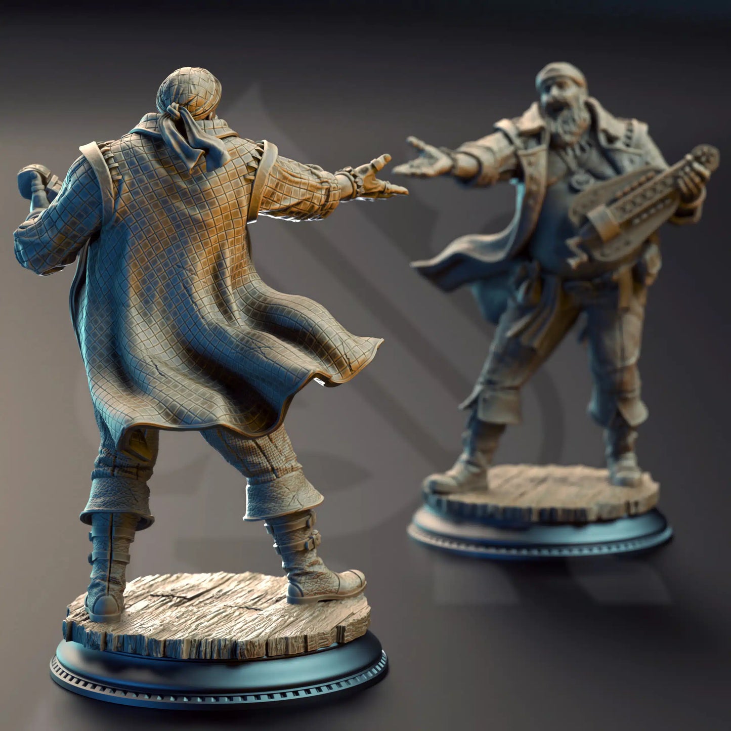 Bossman Bill – Master of the Hurdy-Gurdy - 3D Printed Bard Miniature