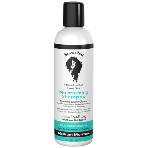 Bounce Curl Pure Silk Moisturizing Shampoo for Hydrated, Defined Curly & Wavy Hair 236ml/7.98 oz