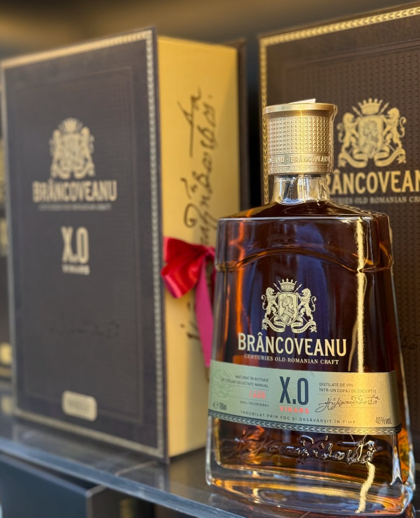 Brancoveanu XO Noble Brandy (Cognac / Coniac / Vinars) in a book / Brancoveanu Carte 700ml