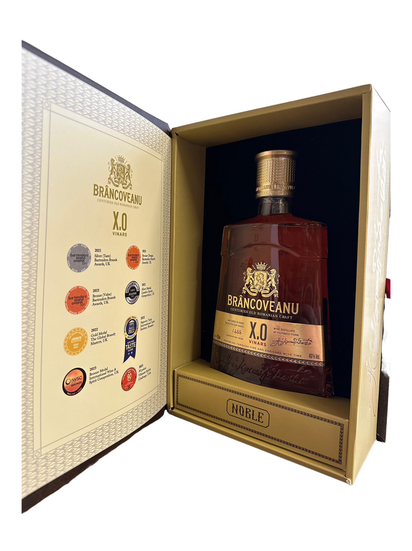 Brancoveanu XO Noble Brandy (Cognac / Coniac / Vinars) in a book / Brancoveanu Carte 700ml
