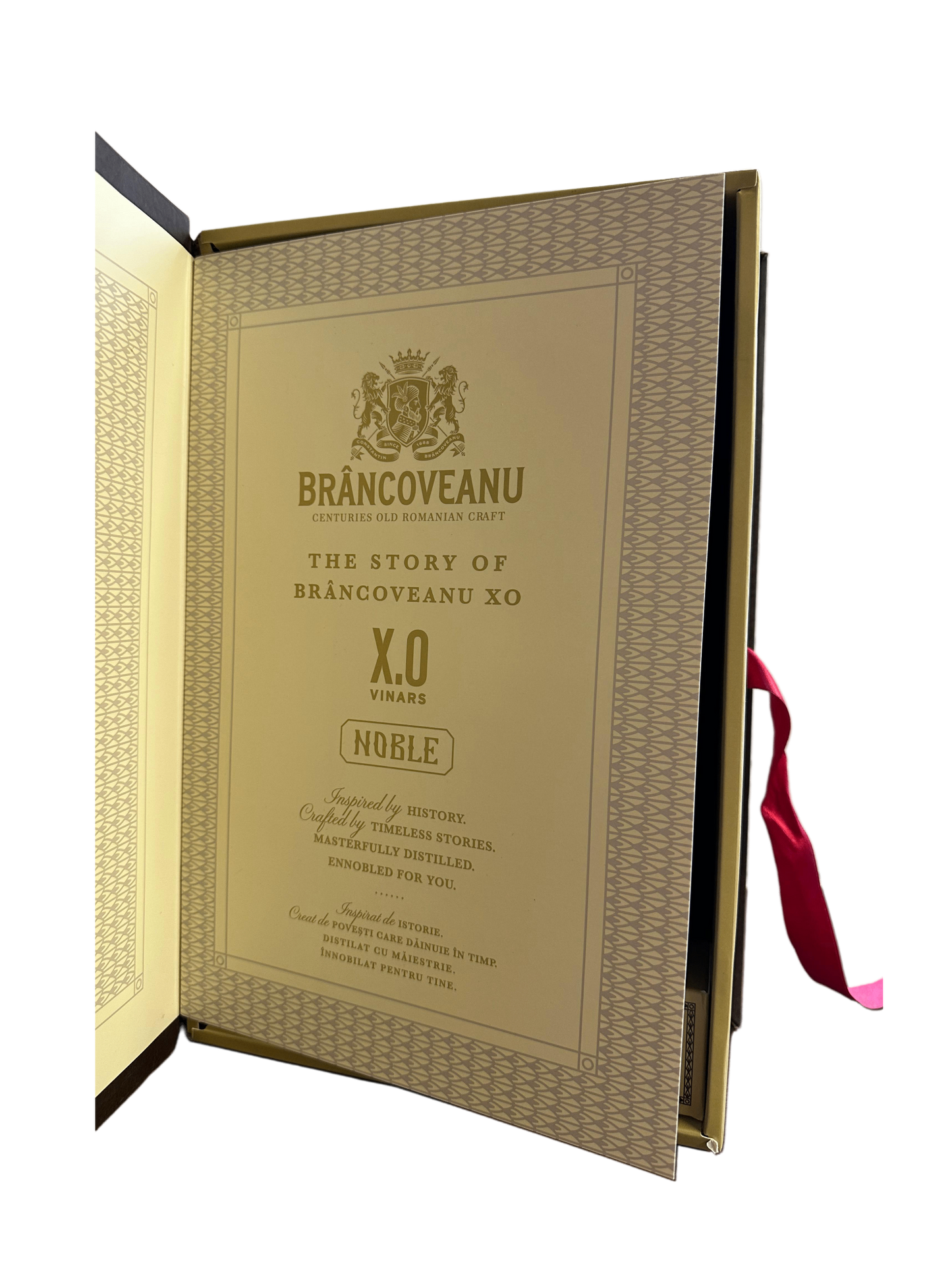 Brancoveanu XO Noble Brandy (Cognac / Coniac / Vinars) in a book / Brancoveanu Carte 700ml