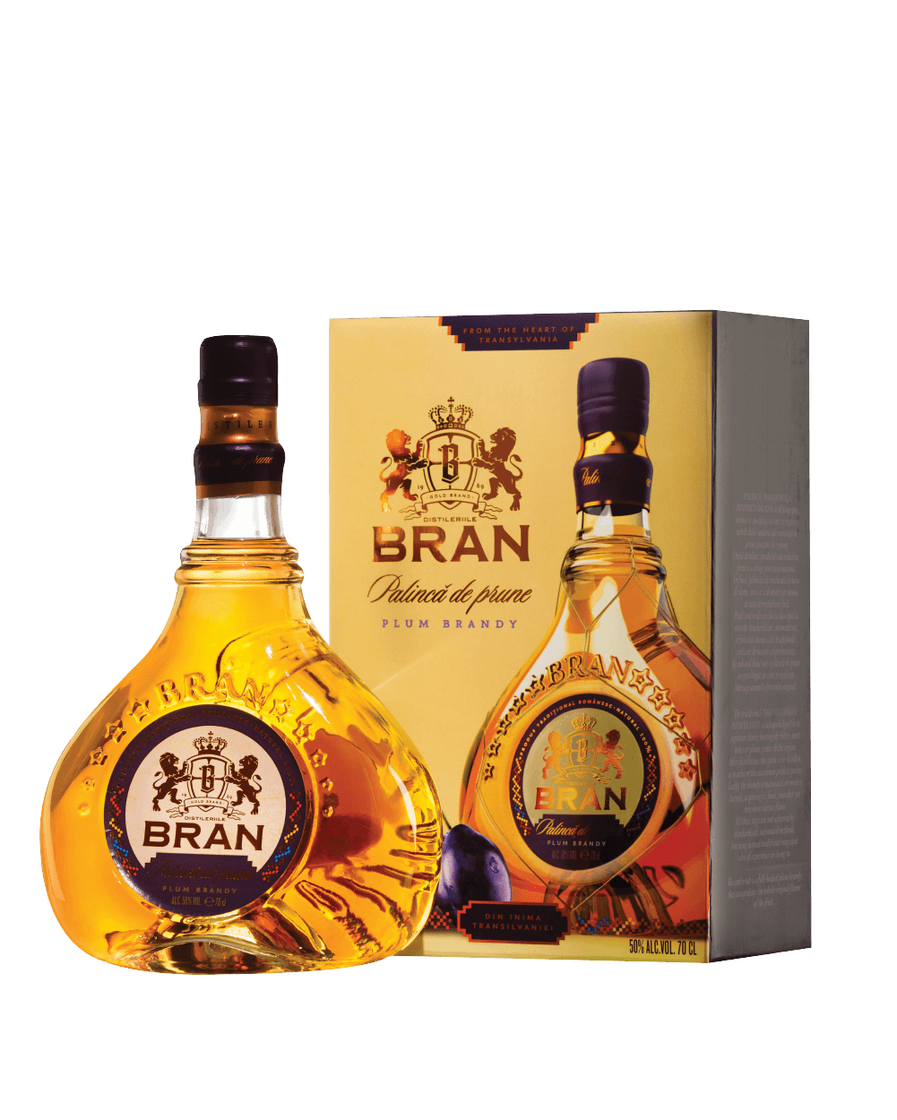 Bran Plum Brandy (Palinca prune / Plum palinka) 700ml