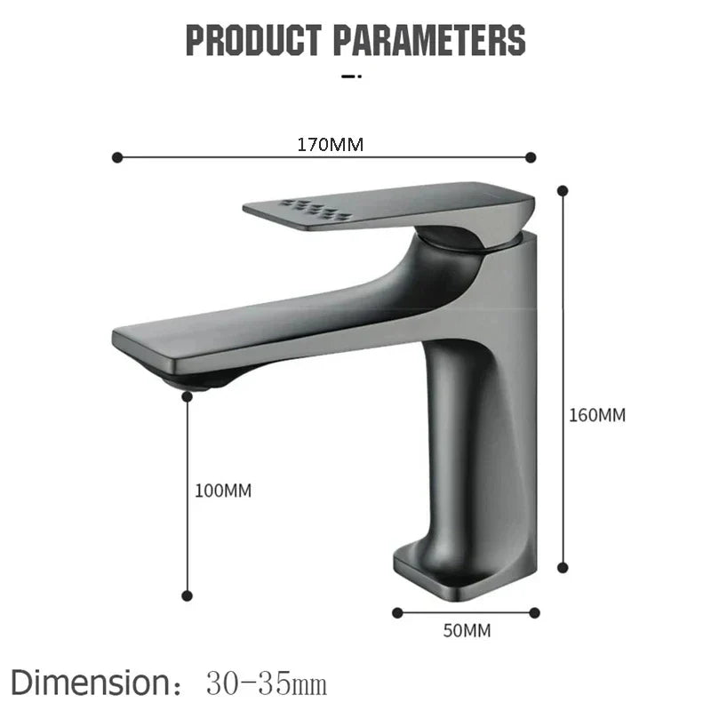 Brass Bathroom Basin Tap Single Handle Mixer Deck Mounted Hot Cold Faucet