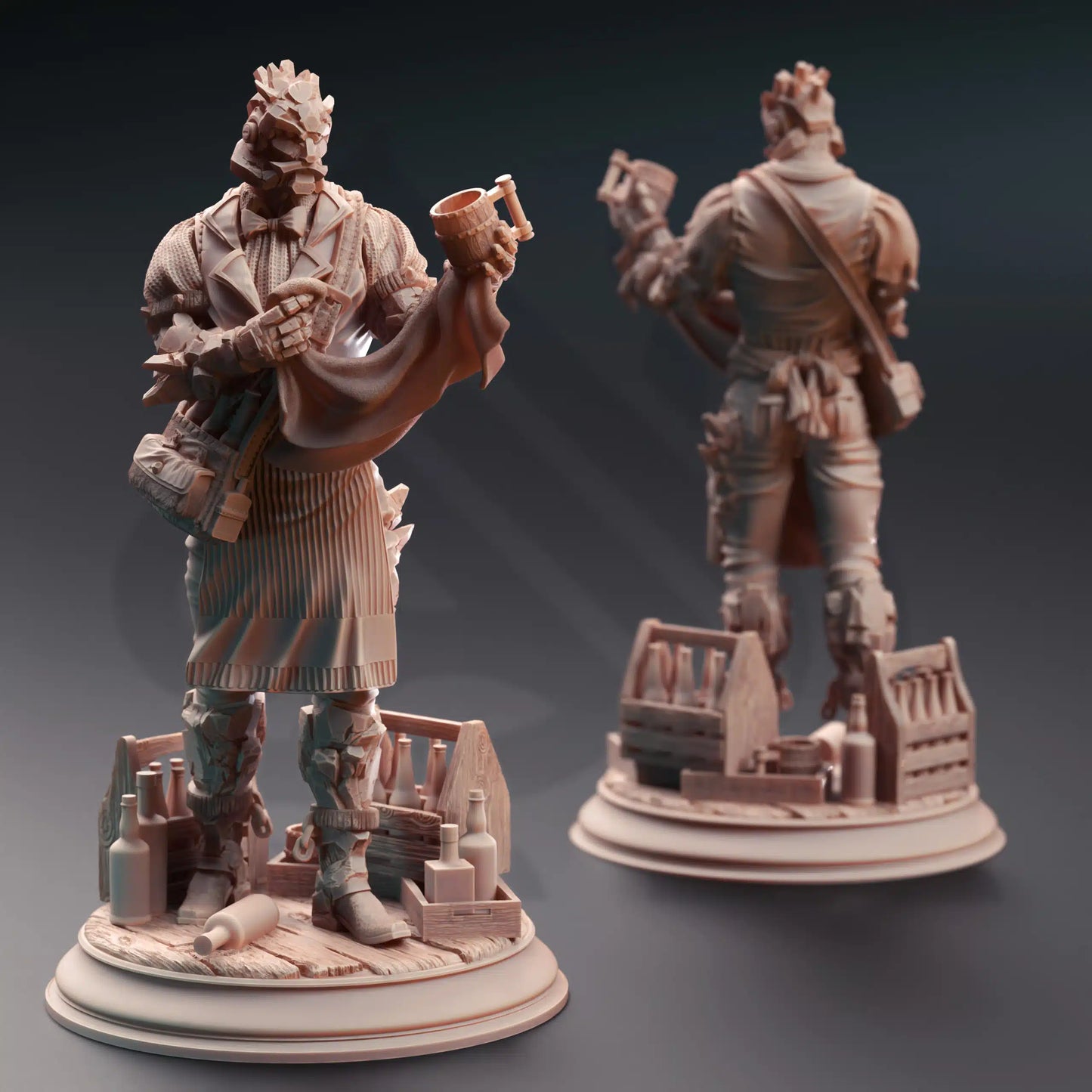 Brick – Soulforged Bartender - 3D Printed Automaton Miniature