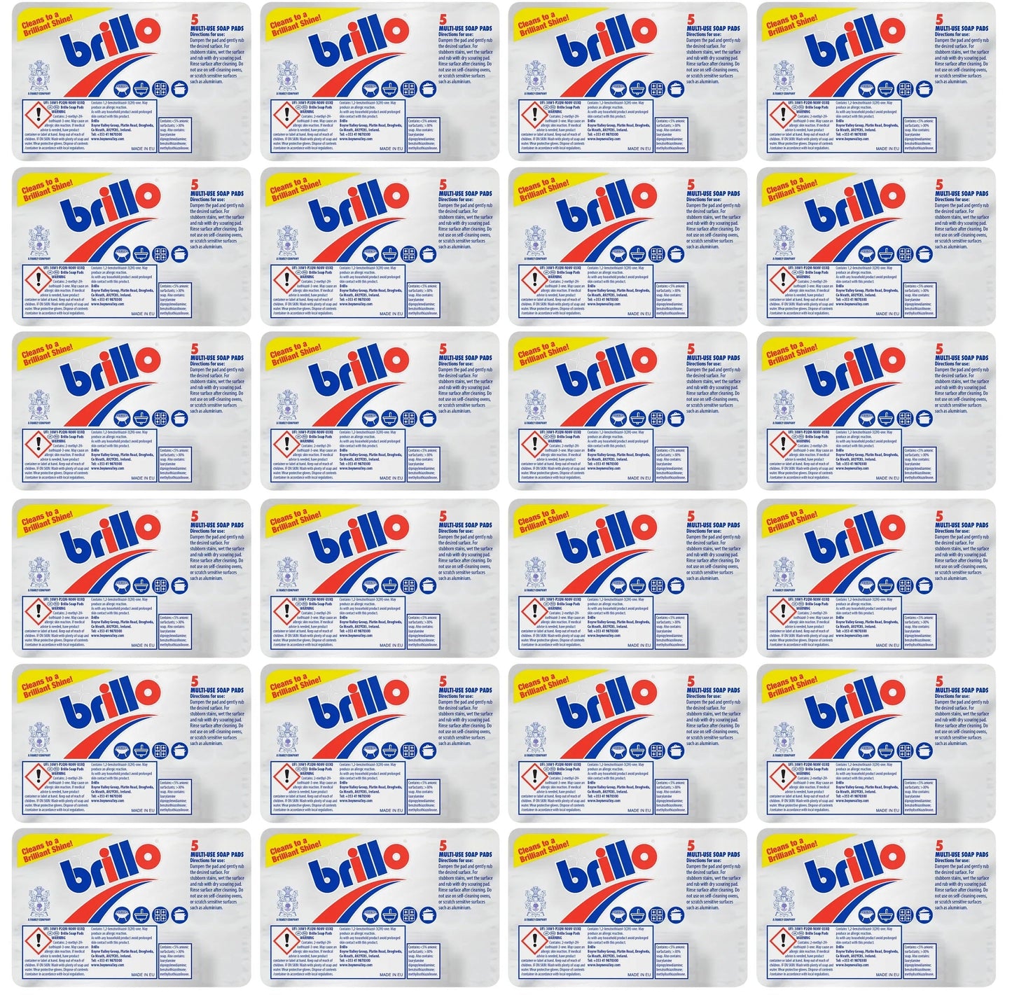 24 x Brillo Soap Pads 5 Pack