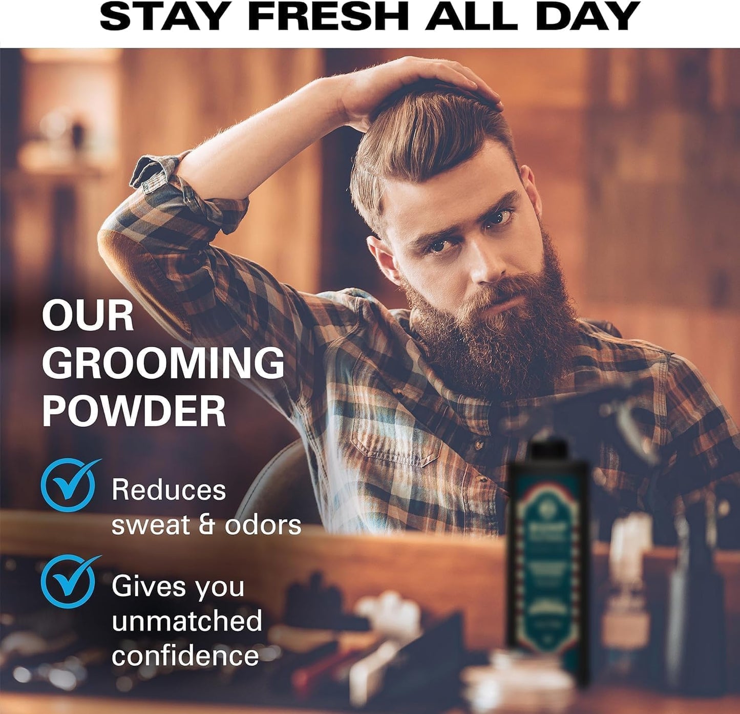 Bump Patrol Barber Pro Grooming Powder – Prevents Razor Bumps & Absorbs Oil for Men & Barbers 397g / 14 oz
