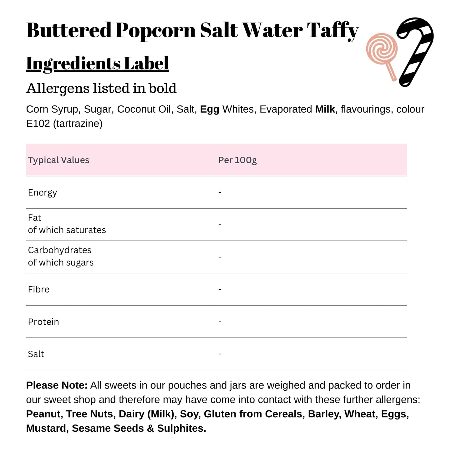 Buttered Popcorn Salt Water Taffy