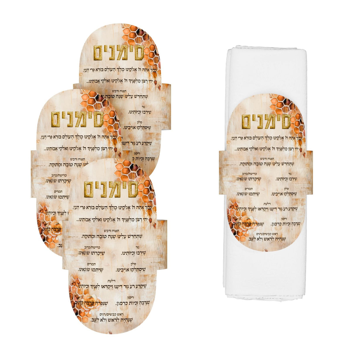 Blush Nectar Simanim Napkin Rings