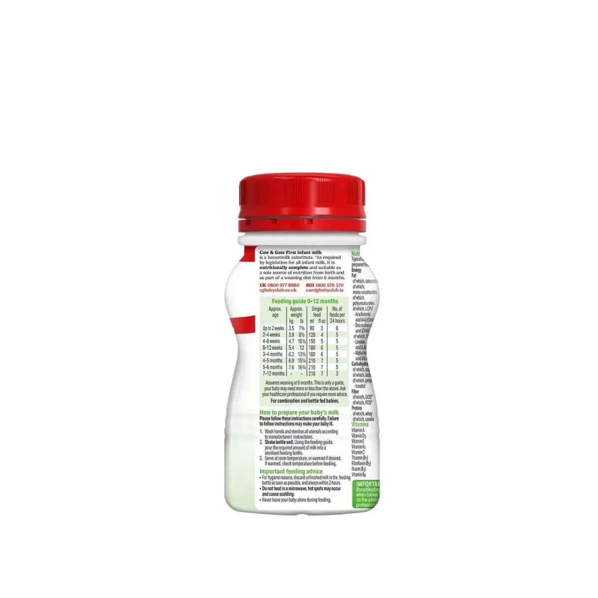 Cow & Gate 1 First Infant Ready to Feed Liquid Milk from Birth 200ml