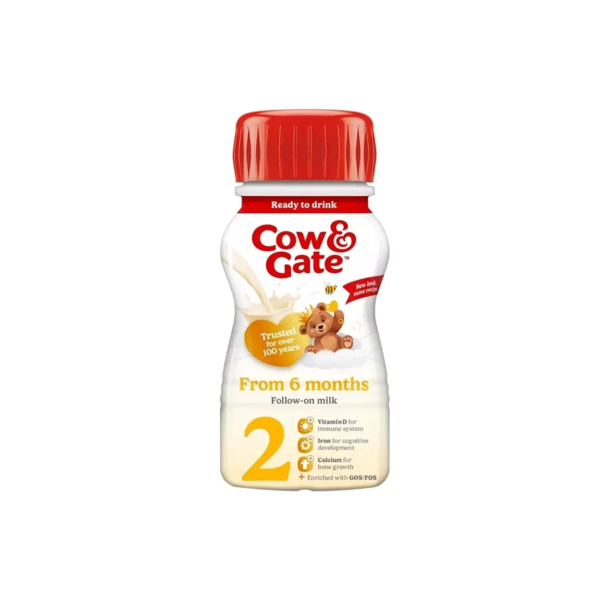 Cow & Gate 2 Follow On Ready to Drink Liquid Milk 6+ months 200ml