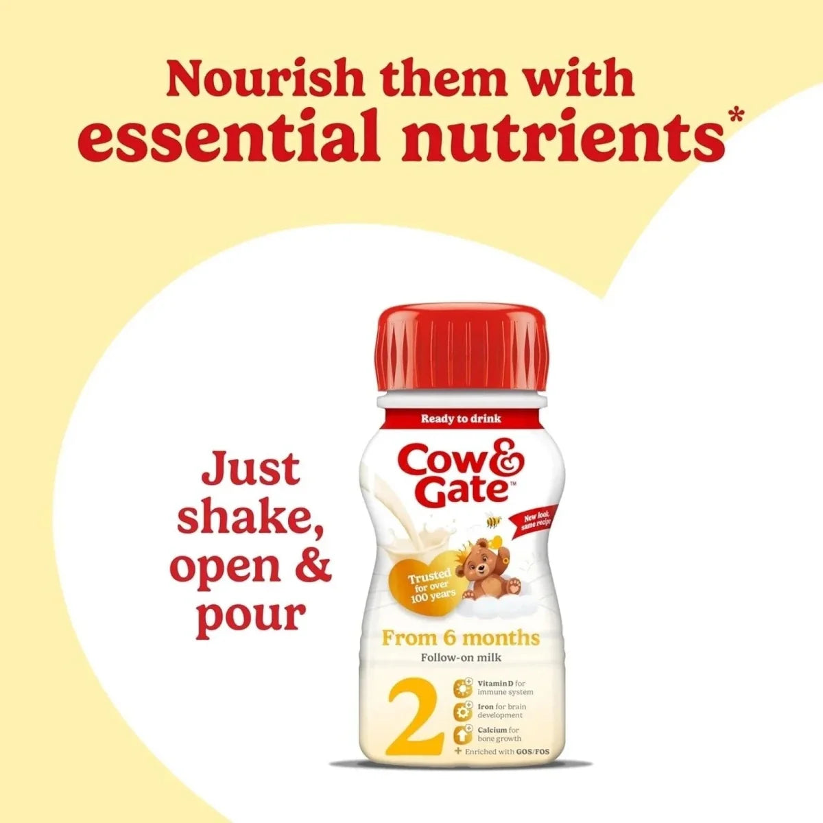 Cow & Gate 2 Follow On Ready to Drink Liquid Milk 6+ months 200ml