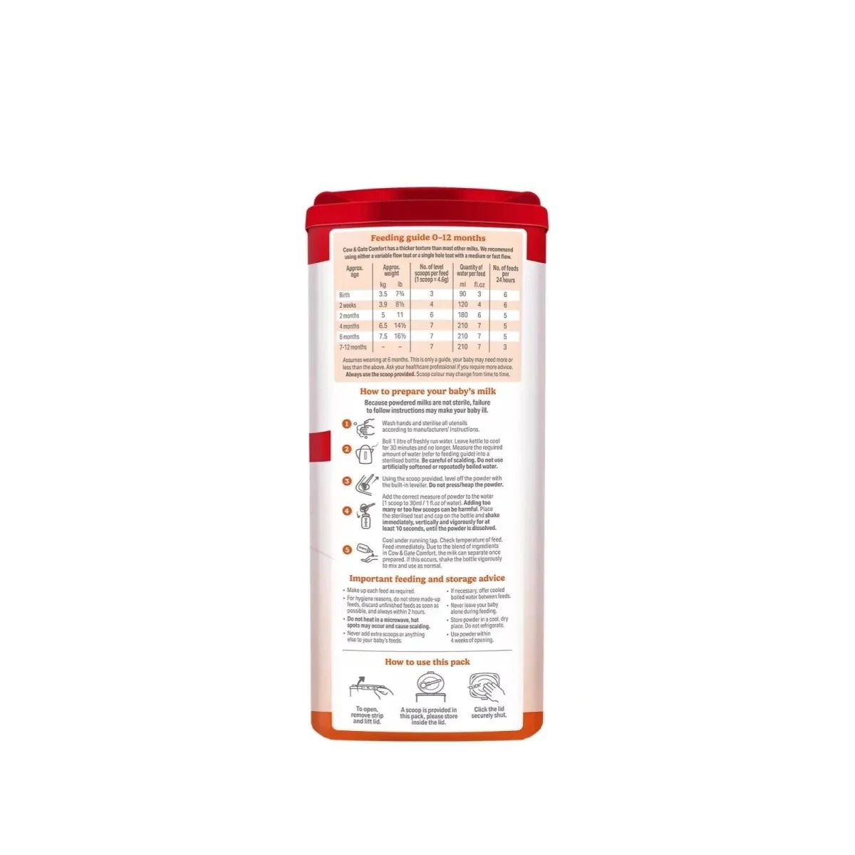 Cow & Gate Comfort Milk Formula 0-12 months