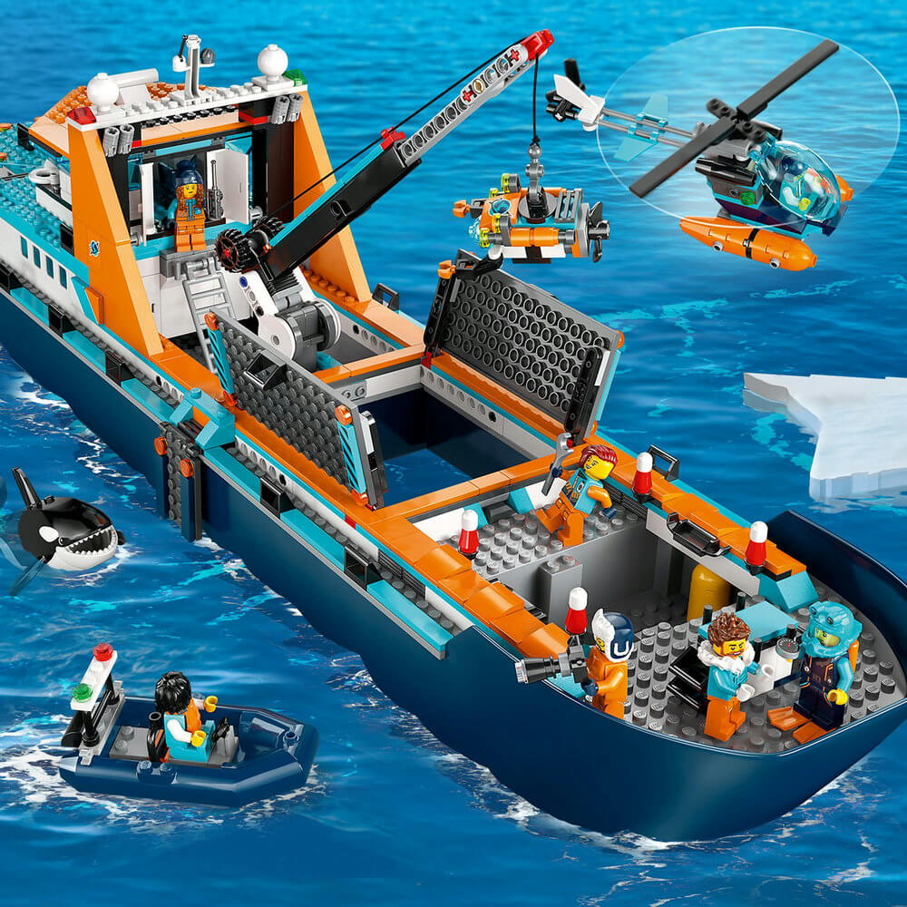 Lego City 60368 Artic Explorer Ship Floatable Toy Boat for Ages 7 & Up
