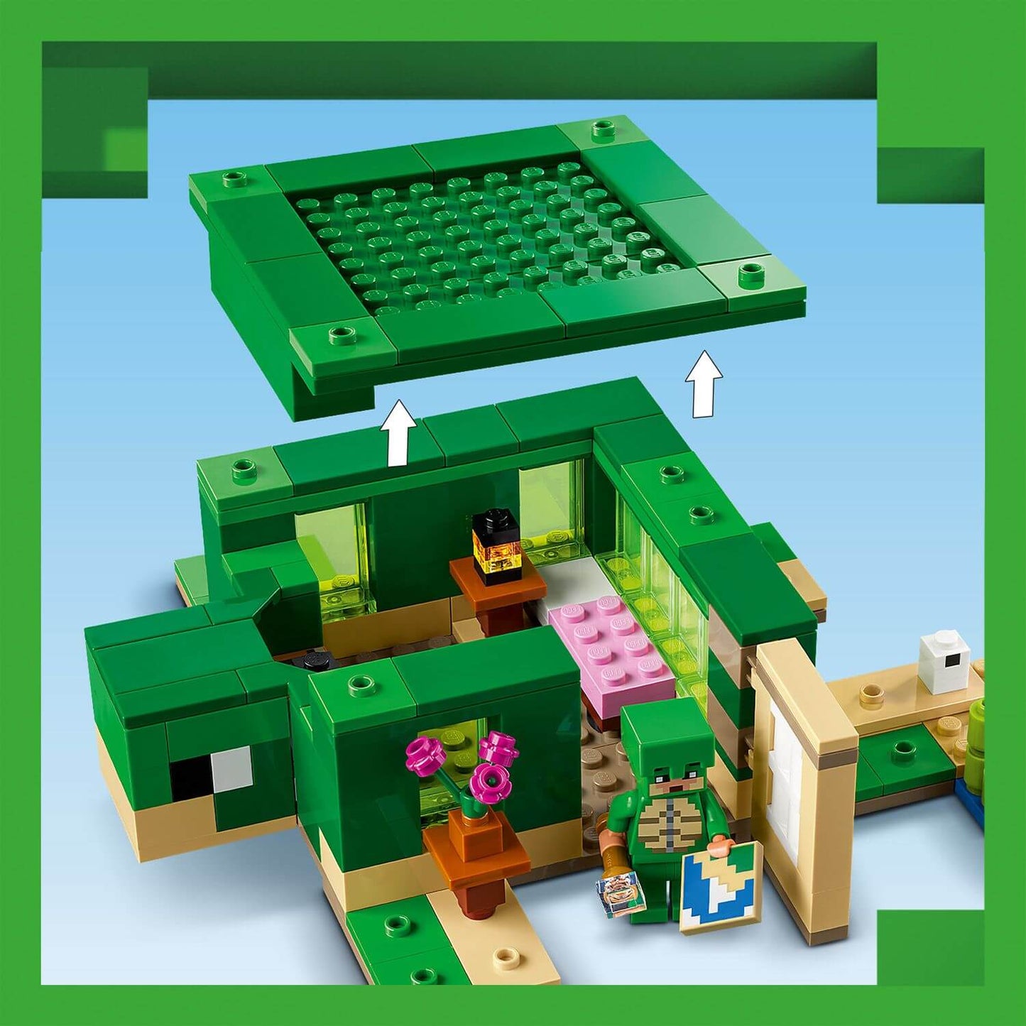 Lego Minecraft 21254 The Turtle Beach House Playset for Ages 8 and Up