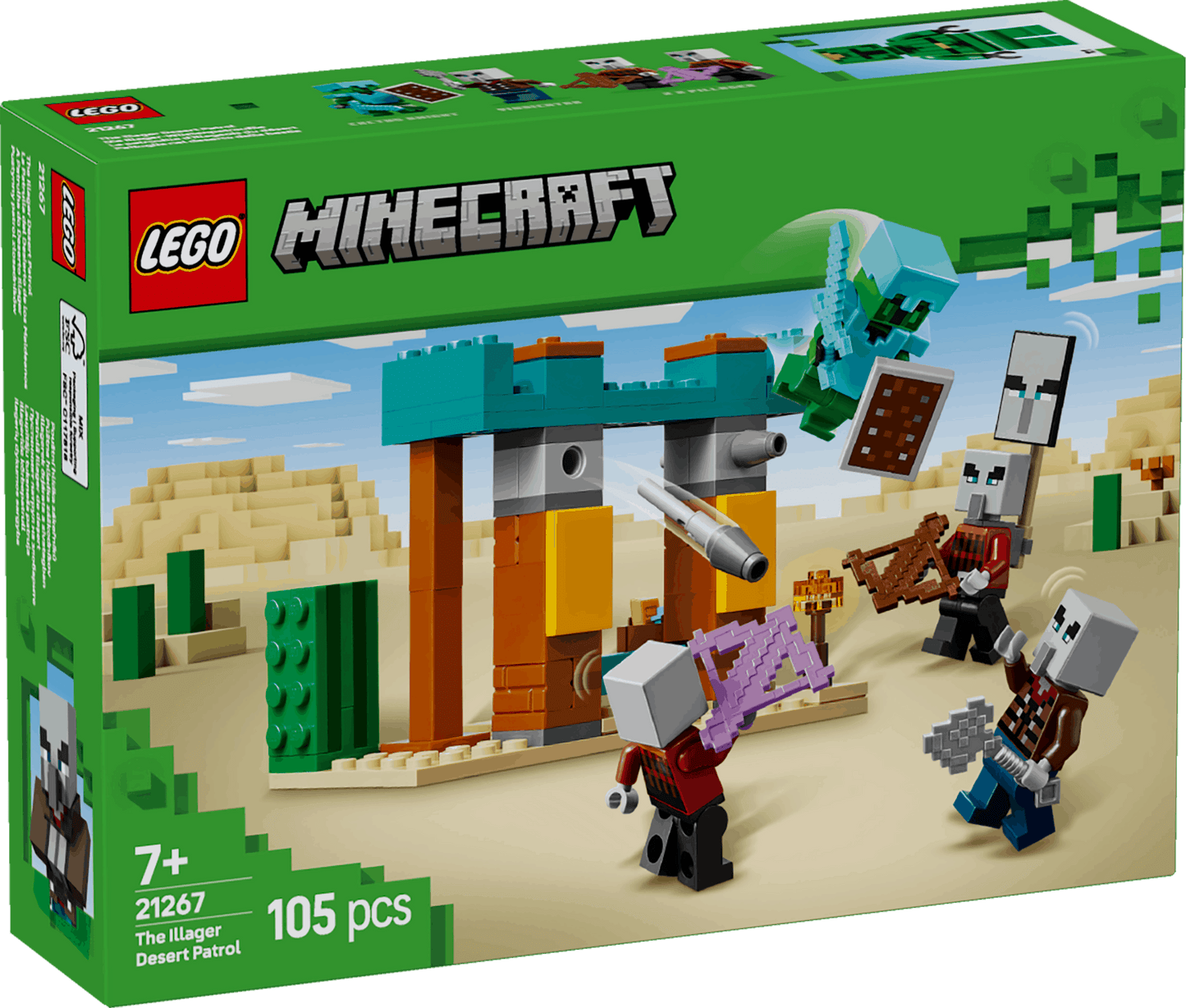 Lego Minecraft 21267 The Illager Desert Patrol Playset for Ages 7 & Up