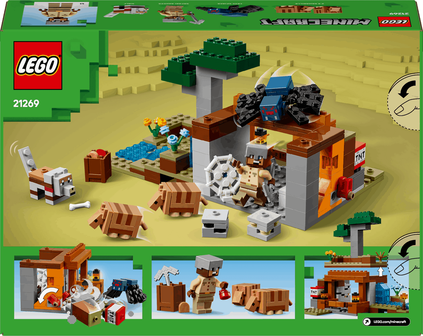 Lego Minecraft 21269 The Armadillo Mine Expedition Playset for Ages 8+