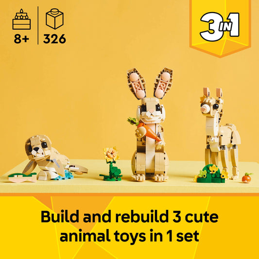 Lego Creator 3 in 1 31162 Cute Bunny Rebuildable Toy for Ages 8 and Up
